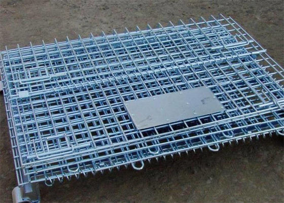 Stackable Metal Foldable Wire Mesh Container Stainless Steel Material