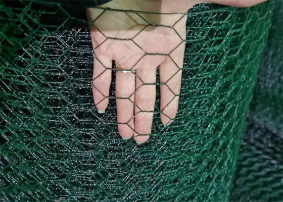 PVC Coated Hexagonal Wire Netting Twisted Woven Wire Netting