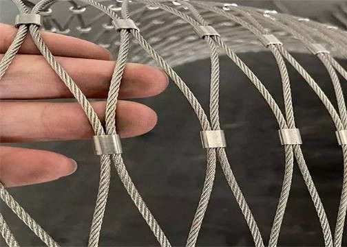 316 স্টেইনলেস স্টীল রোপেন জাল গোঁজযুক্ত প্রকার আর্কিটেকচারাল স্টিল জাল